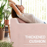 Homall Cloud Boneless Corduroy Sofa Loveseat Double-seater Couch Lounge Floor Chair for Bedroom