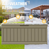 Homall 82 Gallon Outdoor Storage in Resin Deck Box Lockable Deck Box