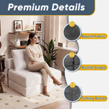 Homall Futon Sofa Bed Convertible Sleeper Chair Floor Couch with High Resilience Memory Foam Lazy Sofa for Living Room/Bedroom