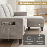 Homall Cloud Modular Sectional Sofa 3 Seat L-Shaped Cloud Oversized Sofa Couch for Living Room, Apartment and Small Space