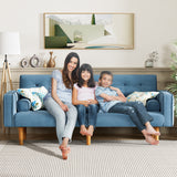 Homall 74'W Reclinable Sofa Bed Velvet High Resilience Padding Multi-Person Sofa Durable