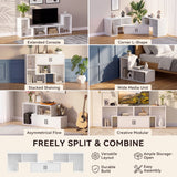 Homall Modular TV Stand, Adjustable Entertainment Center Up to 76 Inches with Storage Cabinet, Stackable Media Console for Living Room, Bedroom and Small Spaces