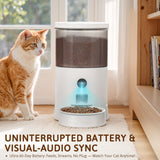 Homall 4.5L Automatic Cat Vacuum Feeder with 2.4G WiFi Control and Anti-Blockage Technology