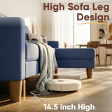 Homall 72" L-Shaped Modular Sectional Sofa 3 Seat Cloud Sofa Couch with Moveable Ottoman for Living Room