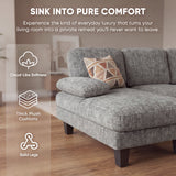 Homall 105" U-Shape 6 Seat Sectional Sofa with Chaise, Chenille Fabric Modular Couch for Living Room, Apartment