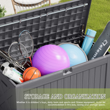 Homall 120 Gallon Outdoor Patio Box Deck Plastic Resin Storage Box Backyard