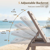 Homall Outdoor Chaise Lounge Chairs Set of 2, 5-Position Adjustable Waterproof Patio Outdoor Chaise Lounge