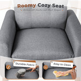 Homall Accent Chair Modern Fabric Upholstered Arm Chair Wood Legs Lounge Chair for Living Room