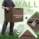 Homall 31 Gallon Outdoor Deck Box In Resin with Seat