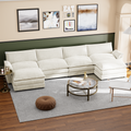 Homall U-Shape 4 Seat Sectional Sofa with chaise lounge Convertible Sofa Set for Living Room