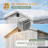 Homall 4x6ft Outdoor Plastic Storage Shed,Resin Shed with Lock & Window for Garden,Backyard Easy Assembly,white