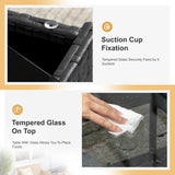 Lacoo 4 Pieces Patio Conversation Set Outdoor PE Rattan Wicker Chairs Set and Table