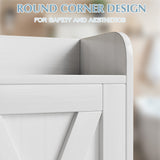 Homall Over The Toilet Storage Cabinet with Barn Doors, Farmhouse Style Space Saver for Over Toilet Storage with Toilet Paper Holder, for Bathroom, Restroom, Gray