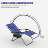 Lacoo 2 Pack Utility Tray Steel Zero-Gravity Chair - Blue