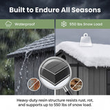 HOMALL 4x8ft Resin Shed for Outdoor Storage, Heavy-Duty Lockable Garden Tool Shed with Weather-Resistant Design