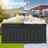 Homall 82 Gallon Outdoor Storage in Resin Deck Box Lockable Deck Box