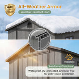 Homall 4x6ft Outdoor Plastic Storage Shed,Resin Shed with Lock & Window for Garden,Backyard Easy Assembly,Gray