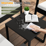 Homall 3 Pieces Patio Bistro Chairs Set, Outdoor PE Rattan Chairs with Cushions and Coffee Table Conversation Set