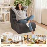 Homall Teddy Plush Lounge Sofa and Bean Bag chair, Adult Comfortable Pure Sponge Filled Lounge Chair, Suitable for Living Room and Bedroom