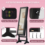 Homall Jewelry Aromire Full Length Mirror Adjustable Standing Jewelry Cabinet