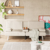 Homall Convertible Futon Sofabed with Armrests and Cup Holders with Adjustable Backrest Angles
