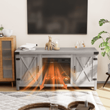 Homall Modern Farmhouse TV Stand Double Barn Door Fireplace TV Stand for TVs up to 65 inch, 58 inch