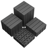 Homall 44-Pack Interlocking Deck Tiles, Outdoor Waterproof DIY Installation Flooring Slip-Resistant Surface for Backyards, Balconies, and Porches