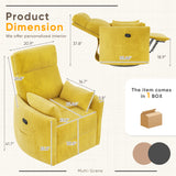 Homall 360° Swivel Nursery Recliner Power Swivel Rocker Recliner Chairwith 2 Pillows Comfy High Back Adult Glider Rocker for Living Room