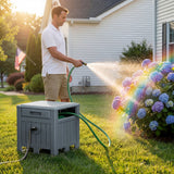 Homall Hose Reel, with Hose Guide, 180 ft Hose Capacity, Hose Hideaway Garden Hose Reel