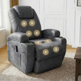 Homall 360° Swivel Rocking Recliner Massage Oversized Singal Sofa For Living Room Ergonomic High Backrest and Adjustable Recliner