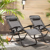 Lacoo Zero Gravity Chair Patio Outdoor Foldable Lawn Lounge Chair Reclining Chair with Adjustable Pillow Pack of 2