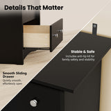 Homall 6 Drawer Dresser for Bedroom, 47'' Wide Wood Double Chest of Drawers with Metal Handles, Storage Cabinet Organizer for Living Room