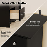 Homall 6 Drawer Dresser for Bedroom, 47'' Wide Wood Double Chest of Drawers with Metal Handles, Storage Cabinet Organizer for Living Room