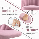 Homall Home Office Chair Adjustable Vanity Chairs Mid Back Rolling Task Chairs for Bedroom, Living Room or Study