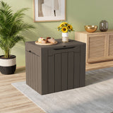 Homall 31-Gallon Resin Deck Box with Lockable Lid, Multi-Functional Outdoor Storage Bench for Patio, Garden, and Backyard