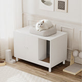 Homall Hidden Cat Litter Box Enclosure with Scratching Mat Multi-Functional Cat Litter Box Wooden Cat Washroom Furniture