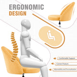 Homall Home Office Chair Adjustable Vanity Chairs Mid Back Rolling Task Chairs for Bedroom, Living Room or Study