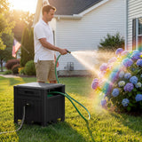 Homall Hose Reel, with Hose Guide, 180 ft Hose Capacity, Hose Hideaway Garden Hose Reel