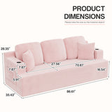 Homall Cloud Boneless Modern Couch Fluffy Group Sofas & Couches With two Cup Holder for Family