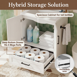 Homall 24'' Bathroom Vanity with Sink, Freestanding Bathroom Cabinet with 2 Door & 1 Drawer, Farmhouse Bathroom Vanity with Basin