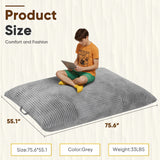 Homall Adult Giant Togo Bean Bag Chair 3-in-1 Boneless Floor Lounge Bean Bag Chair with Corduroy Cover for Bedroom