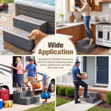 Homall Hot Tub Step, Heavy Duty Pool Stair with Non-Slip Surface, Durable Weather-Resistant Resin for Indoor&Outdoor, Gray