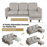 Homall Cloud Modular Sectional Sofa 3 Seat L-Shaped Cloud Oversized Sofa Couch for Living Room, Apartment and Small Space