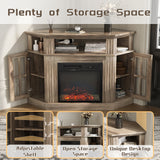 Homall Corner Fireplace TV Stand Modern Farmhouse TV Stand with Electric Fireplace for TVs up to 50"