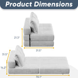 Homall Futon Sofa Bed Convertible Sleeper Chair Floor Couch with High Resilience Memory Foam Lazy Sofa for Living Room/Bedroom