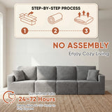 Homall Modular Corduroy Sofa, Sectional Couch with Convertible Modules, Modern Minimalist Sofa Set for Living Room, Freely Combinable Sofa Furniture