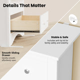 Homall 6 Drawer Double Dresser Equipped with an Anti-Toppling Device, Modern Wood Chest of Drawer for Living Room Bedroom