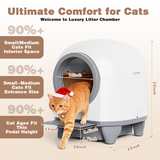 Homall Self-Cleaning Cat Litter Box with App Control, Safety Protection, WiFi, Automatic, Waste Bags