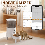 Homall 4.5L Automatic Cat Vacuum Feeder with 2.4G WiFi Control and Anti-Blockage Technology