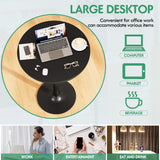 Homall Bistro Pub Table Round Bar Height Cocktail Table Metal Base MDF Top Obsidian Table with Black Leg 23.8-Inch Top, 39.5-Inch Height